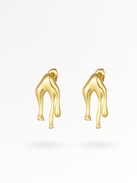 MELTED II | Edelstahl Ohrringe 14K vergoldet