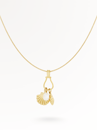 BEACH-SECRETS | Muschel-Set-Edelstahl-Halskette 14K vergoldet