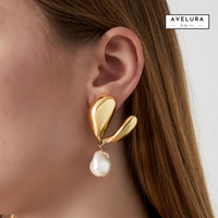 PEARLY | Edelstahl Ohrringe 14K vergoldet