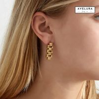 STRAP | Edelstahl-Ohrringe 14K vergoldet