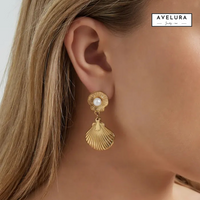 OCEAN | Edelstahl-Ohrringe 14K vergoldet
