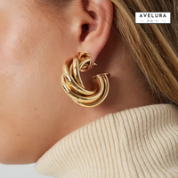 TWISTED-O | Ohrringe 14K vergoldet