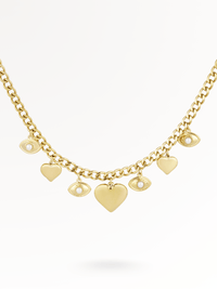 HEART-EYE | Edelstahl Halskette 14K vergoldet