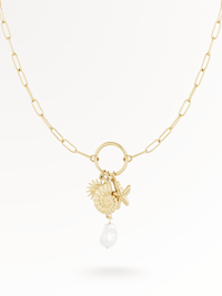 BEACHDAY | Strand-Edelstahl-Halskette 14 K vergoldet